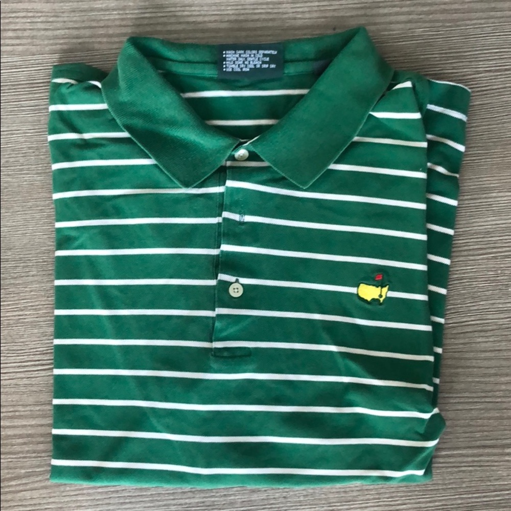 Master’s green cotton striped polo